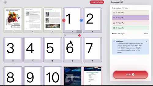 整理pdf-拖动调整pdf的页面和删除页面